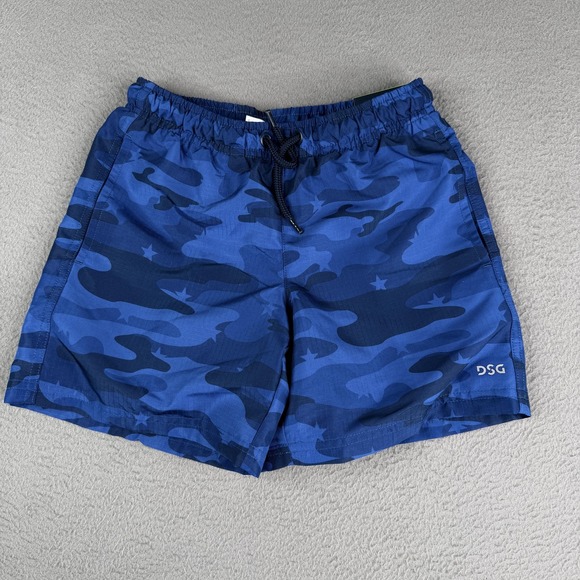 DSG Shorts Boys XS Blue Camo Rec Short Mesh Lined Athletic Drawstring Pockets - Picture 1 of 16